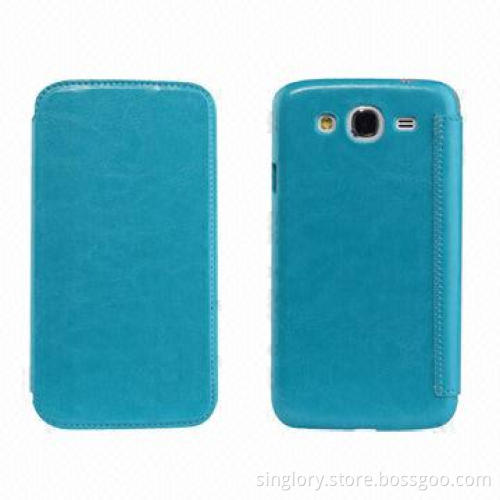 PU Leather Mobile Cases for Samsung Galaxy Mega 5.8 i9150, Nice Sewing, OEM/ODM Orders Welcomed